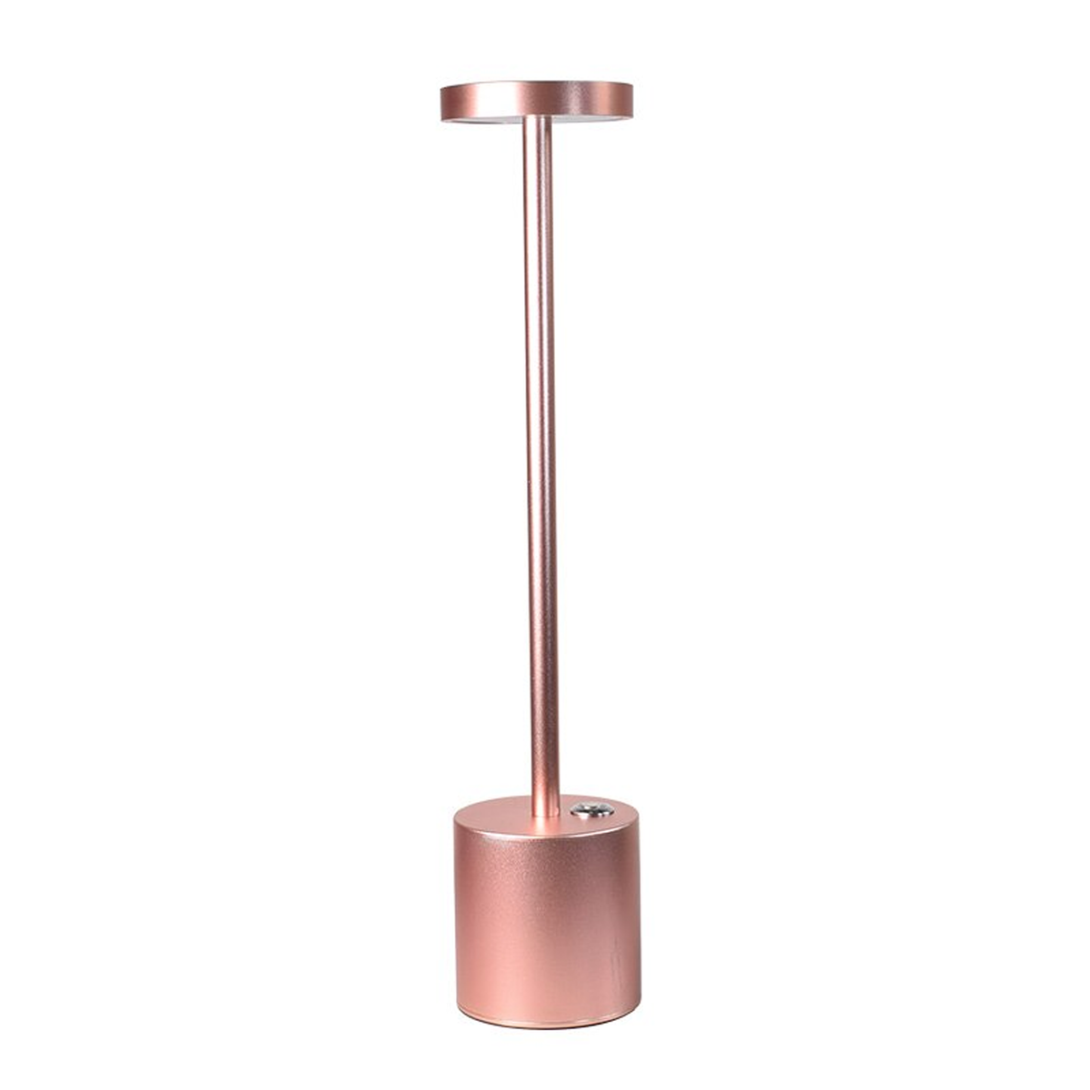 Packshot de la lampe LED tactile rose doré