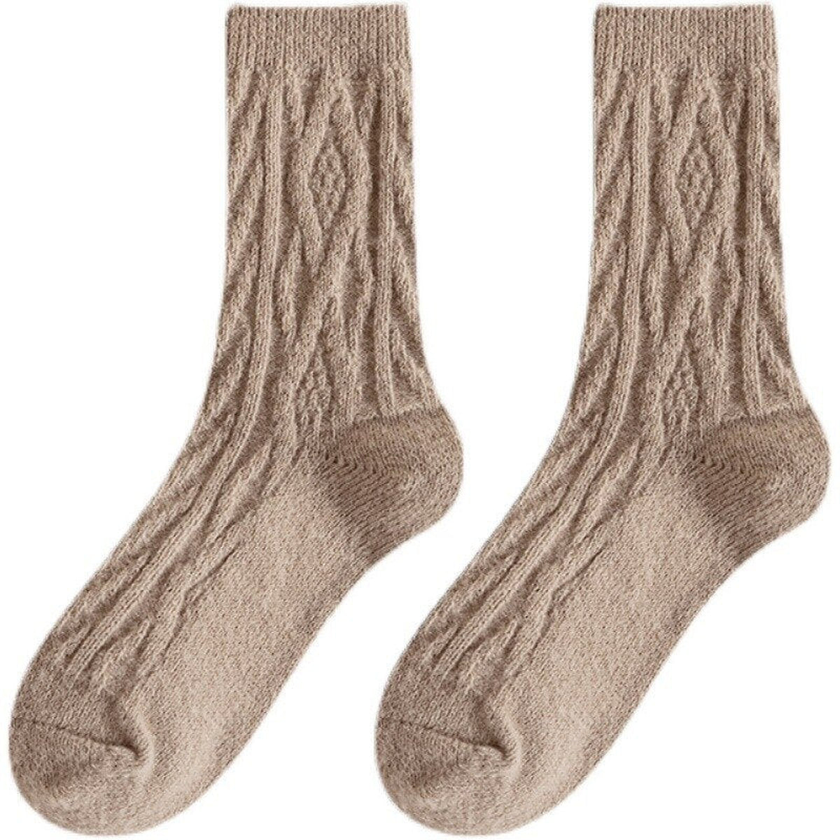 Paire de chaussettes tricotées sur fond blanc