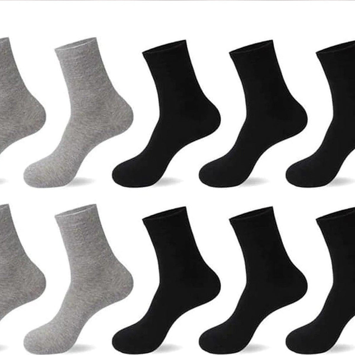 Assortiment de chaussettes pour homme, gris clair et noir 2