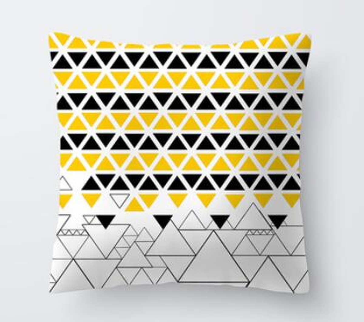 Housse de coussin jaune, motif 4