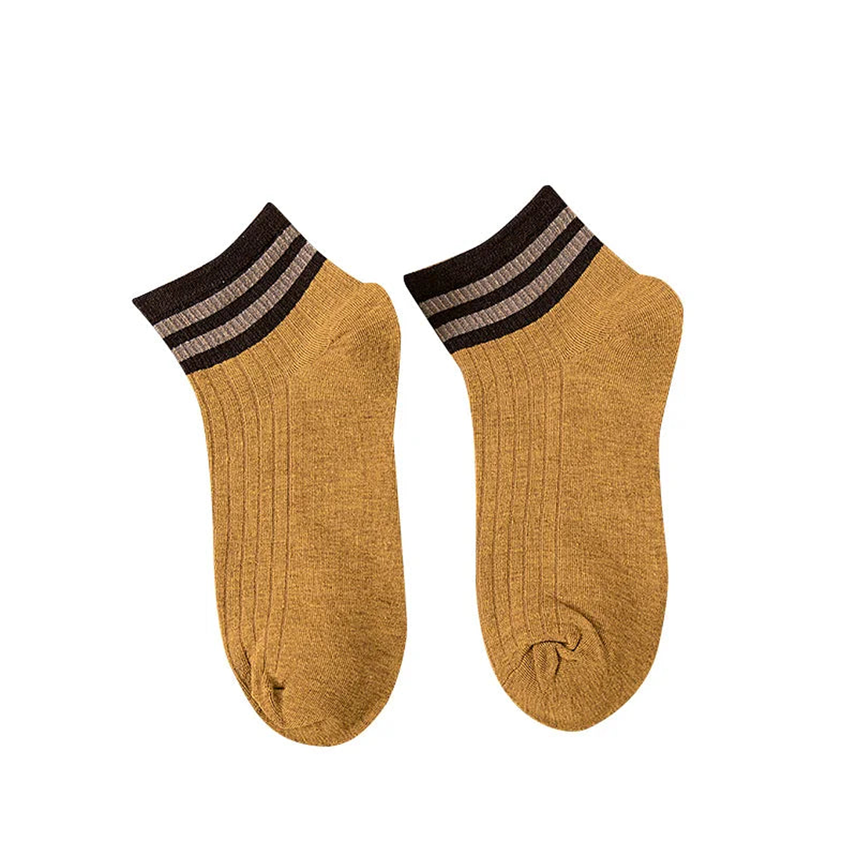 Chaussettes de tennis, Jaune moutarde, basses