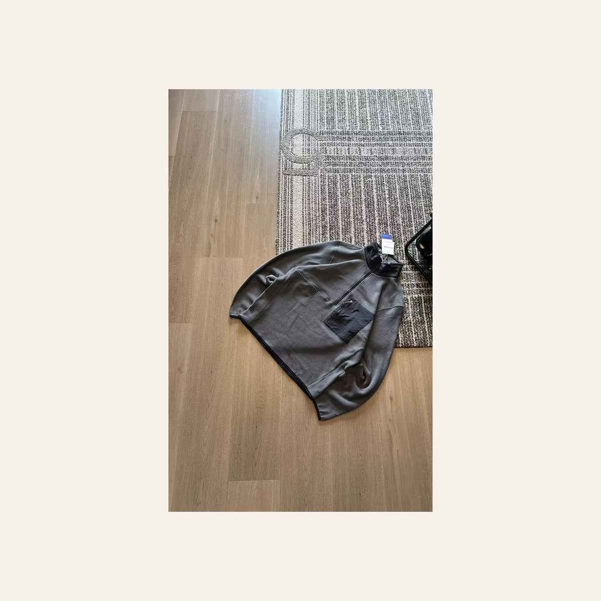 Polaire homme colorblock gris anthracite