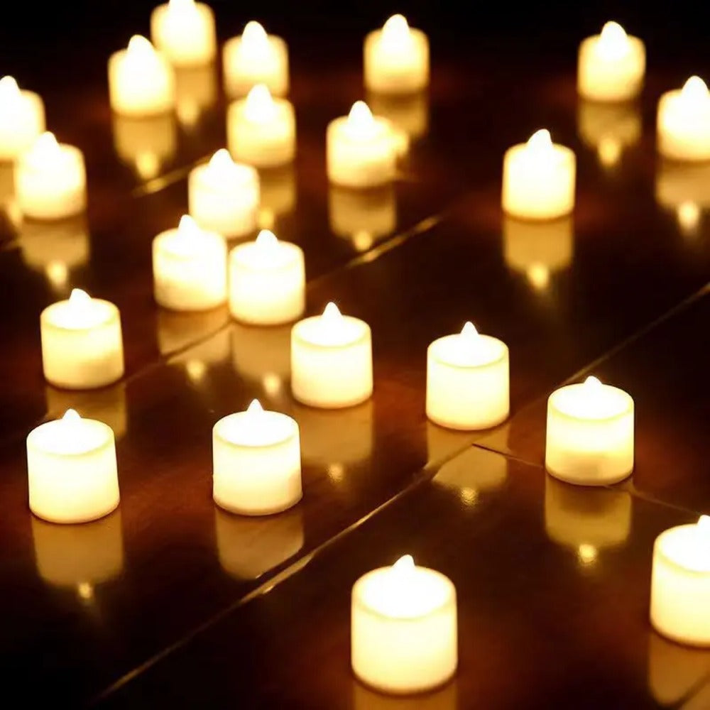 Lot de 24 bougies LED, blanc chaud