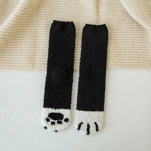 Chaussettes chaudes patte de chat