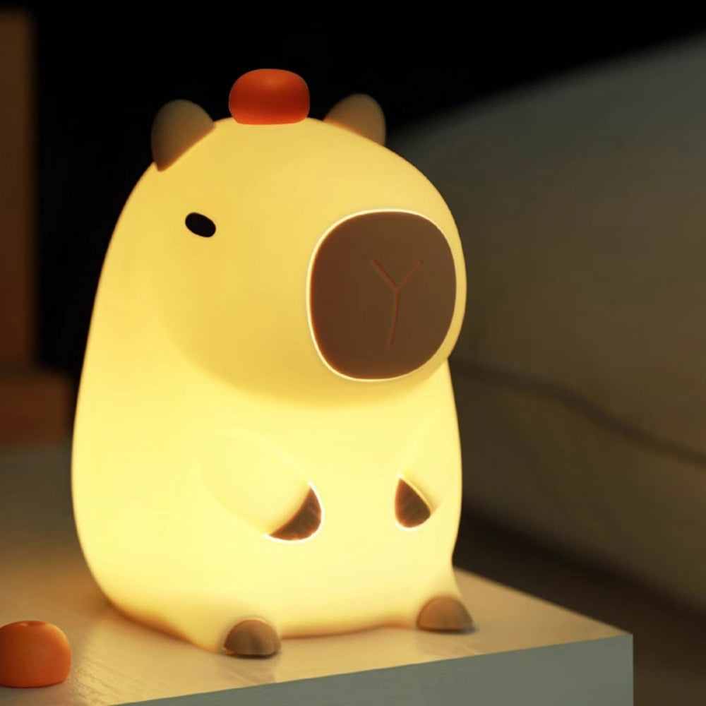 Veilleuse pour bébé capybara en silicone