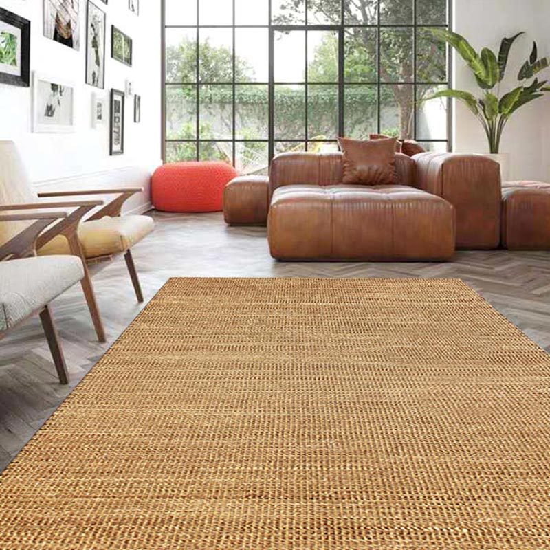 Petit tapis nordique rectangle en sisal