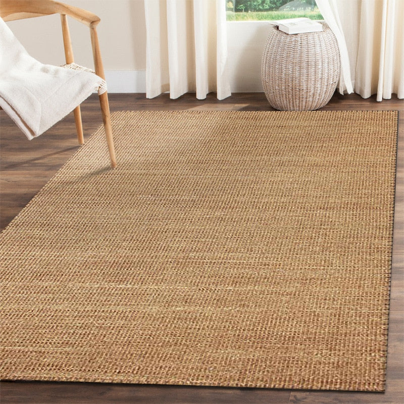 Petit tapis nordique rectangle en sisal