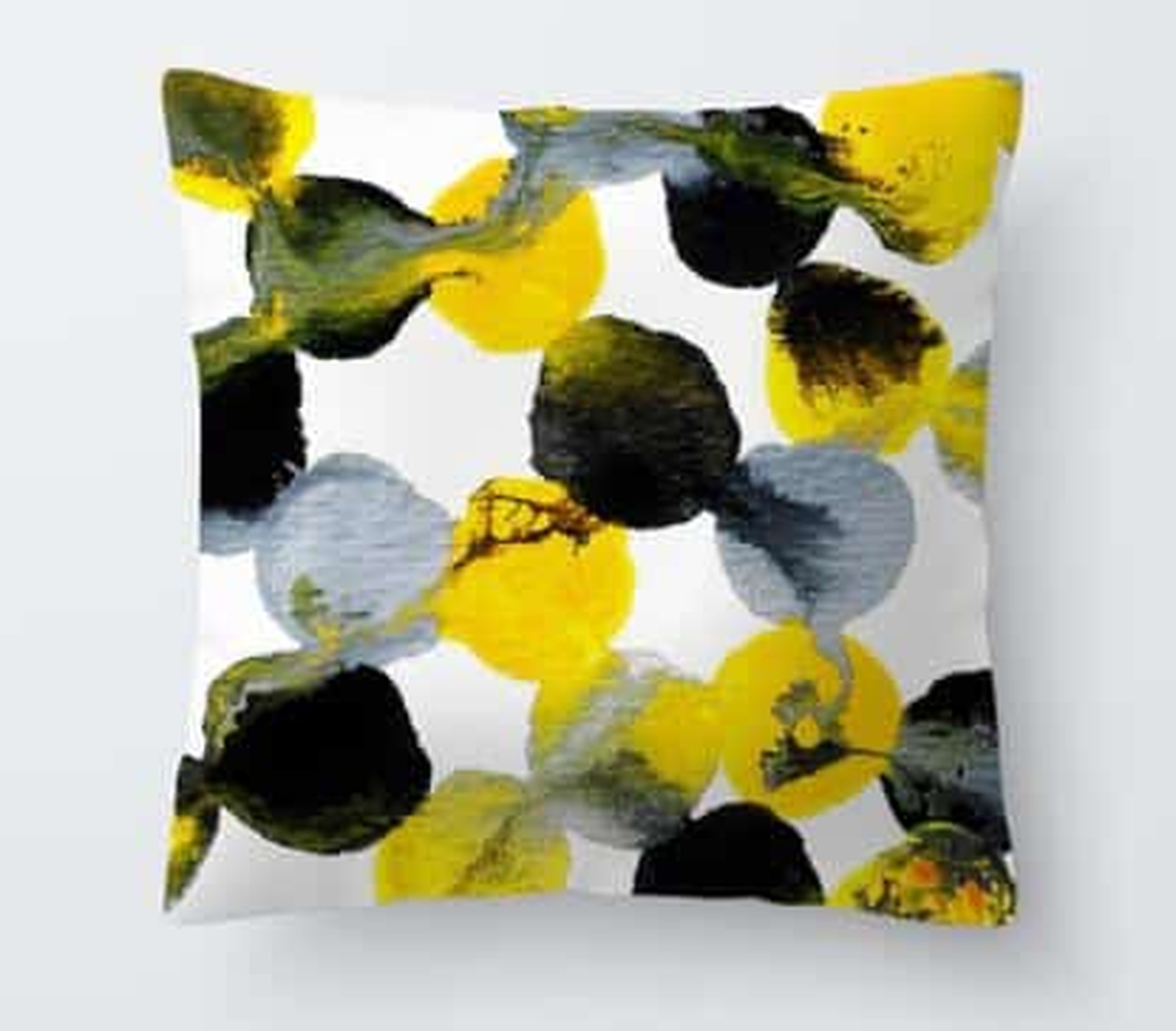 Housse de coussin jaune, motif 8