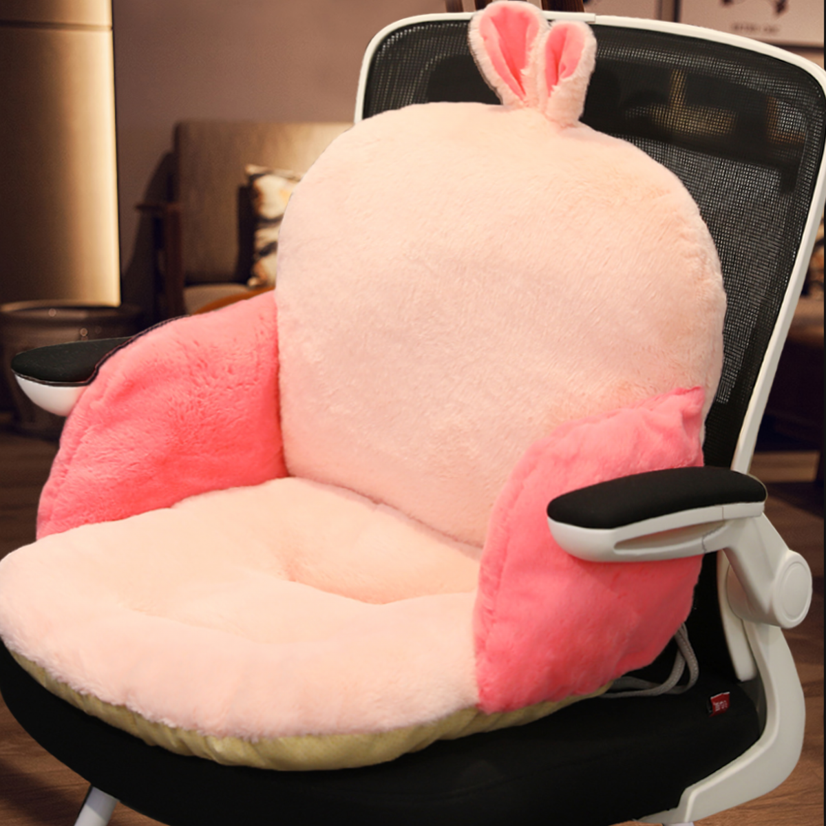 Photo fournisseur du coussin de chaise rose mixte avec oreilles de lapin