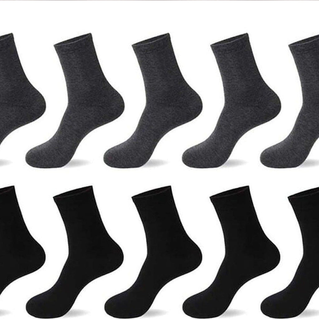 Assortiment de chaussettes pour homme, noir et gris foncé
