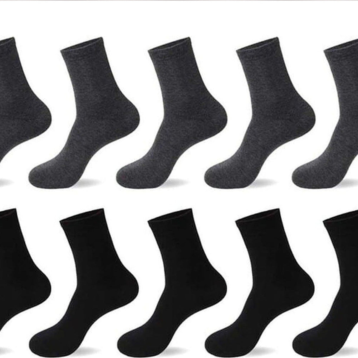 Assortiment de chaussettes pour homme, noir et gris foncé