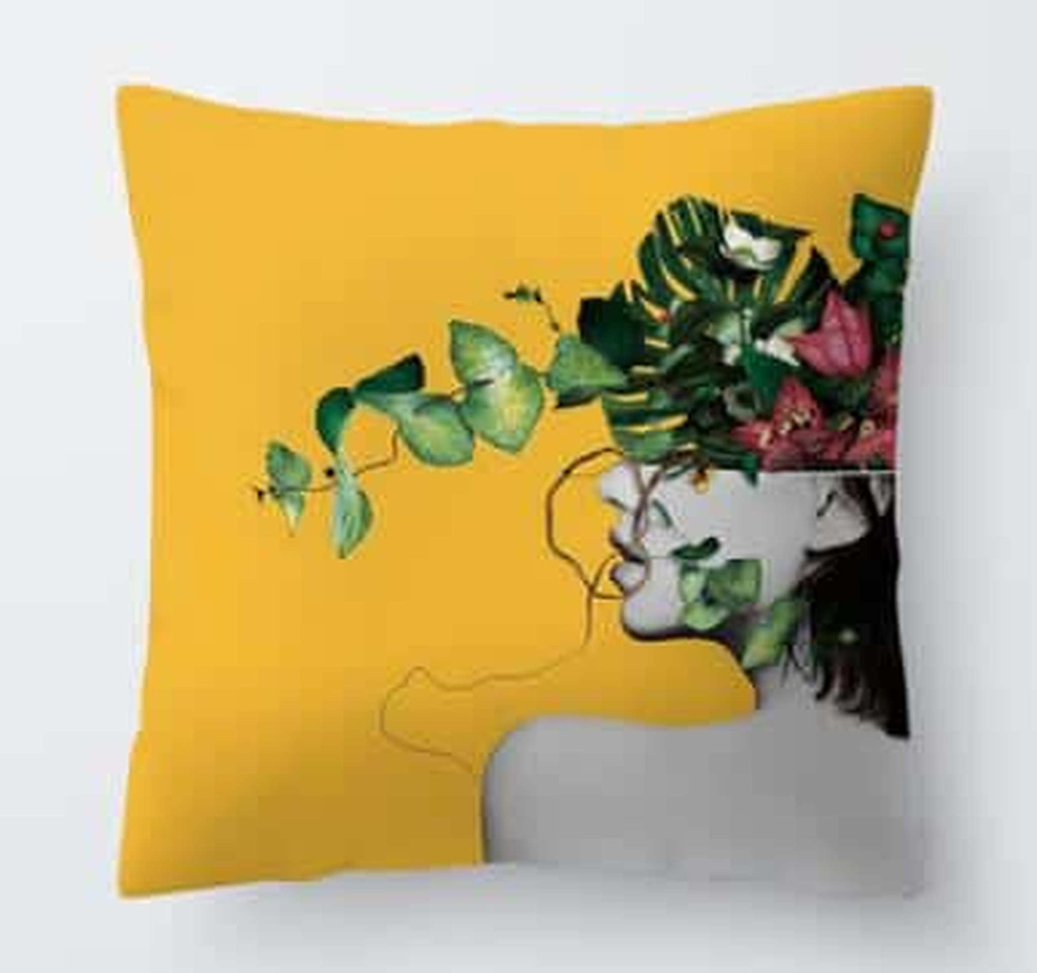Housse de coussin jaune, motif 10 Image
