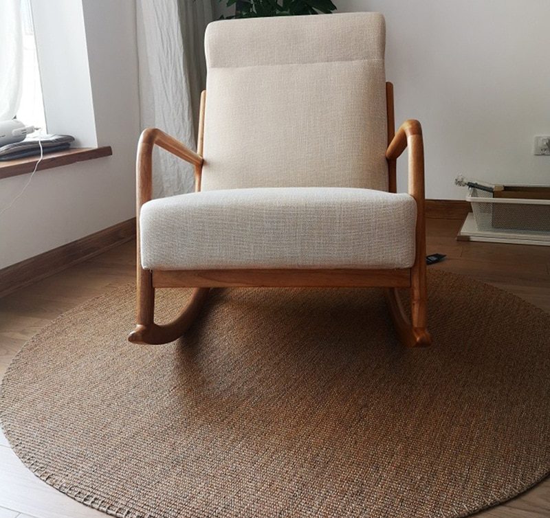 Tapis nordique rond en sisal