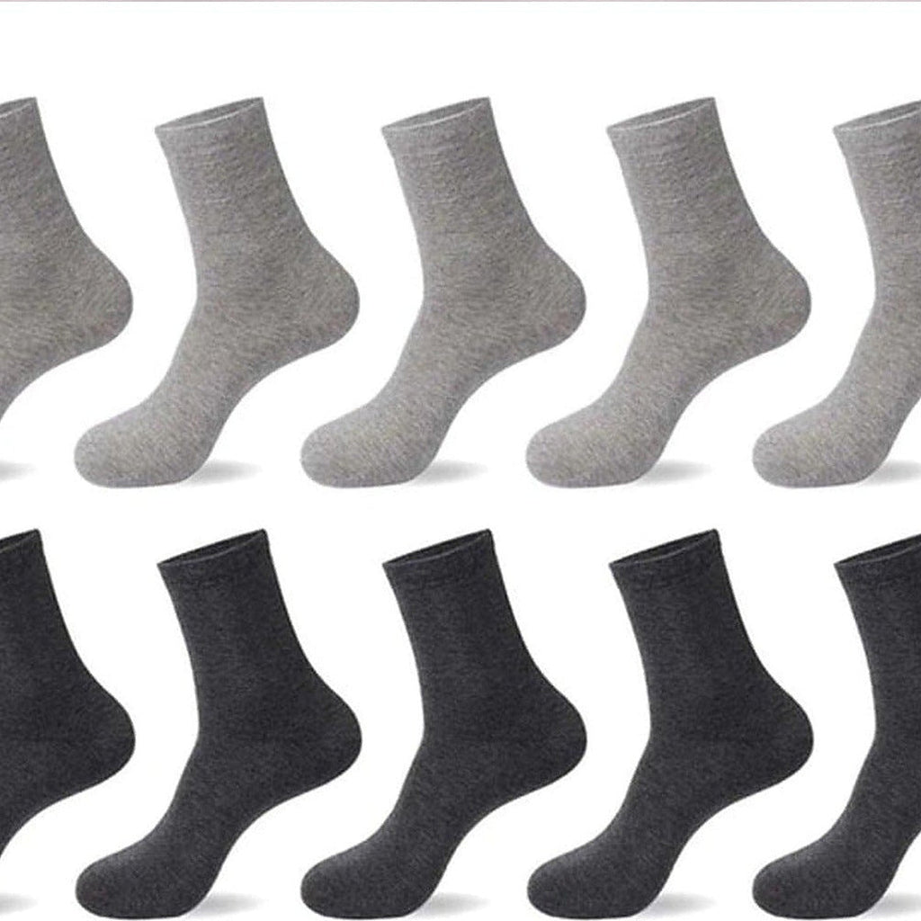 Assortiment de chaussettes pour homme, gris clair et gris foncé