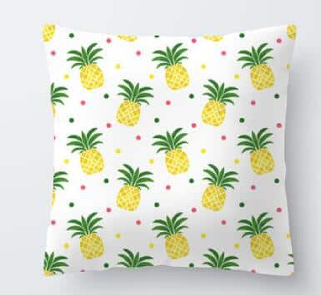 Housse de coussin jaune, motif 12