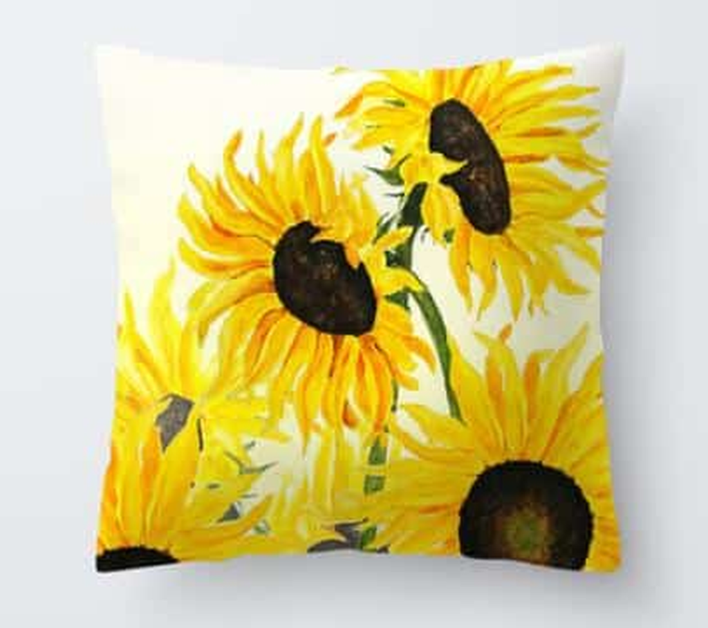 Housse de coussin jaune, motif 13