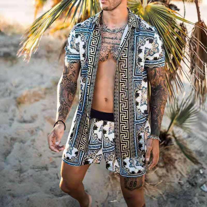 Tenue hawaïenne décontractée pour homme pour l'été