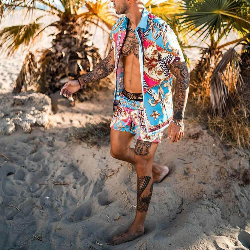 Tenue hawaïenne décontractée pour homme pour l'été