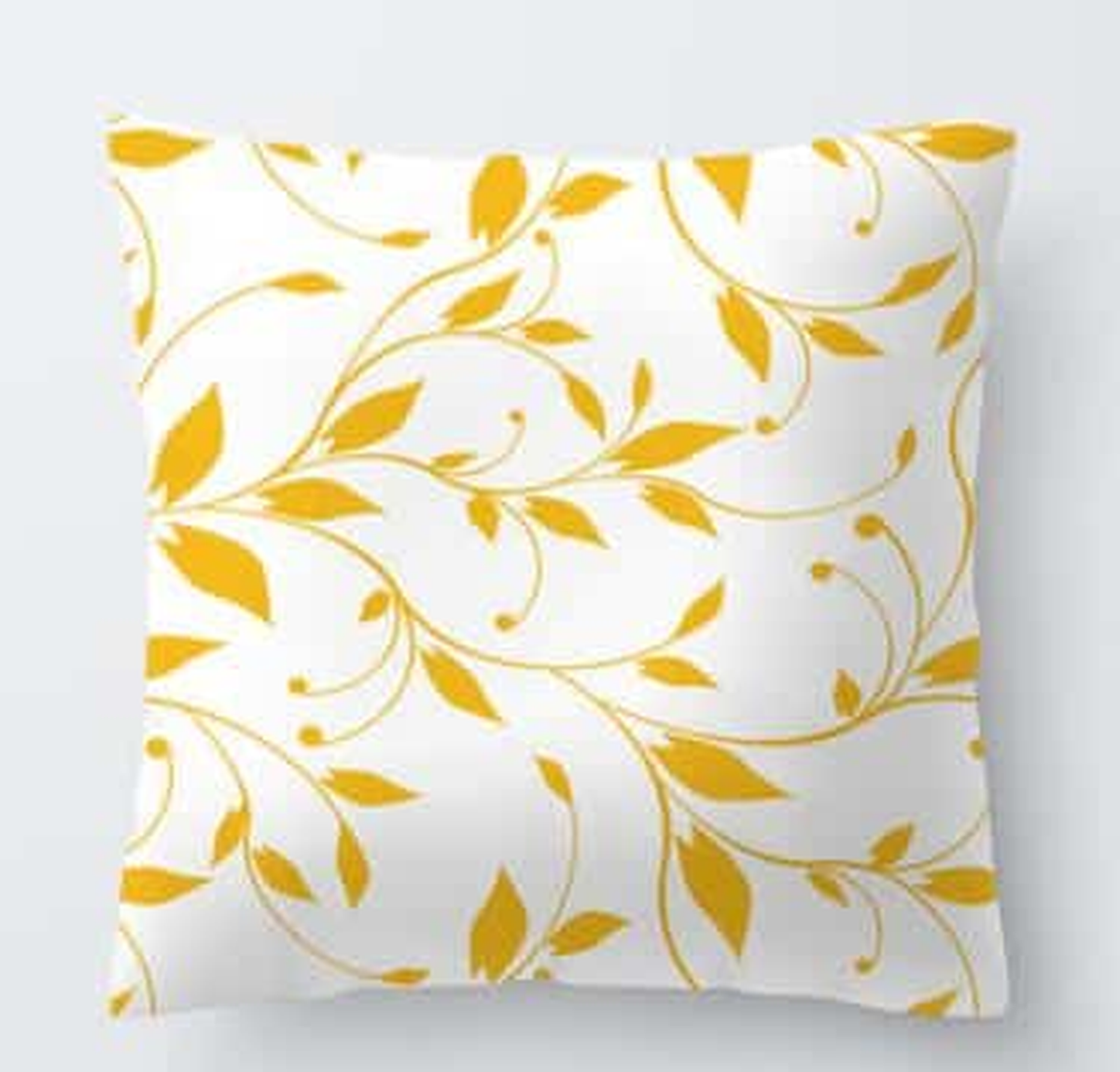 Housse de coussin jaune, motif 15