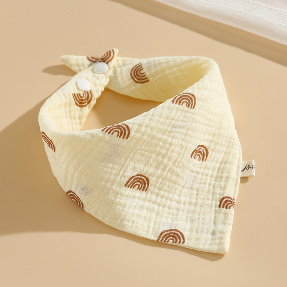 Lot de 3 bavoirs bandana pour bébé, gaze de coton