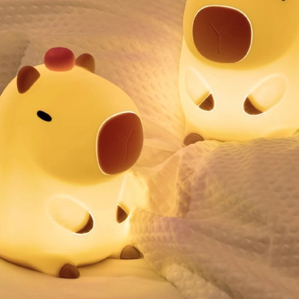 Veilleuse pour bébé capybara en silicone