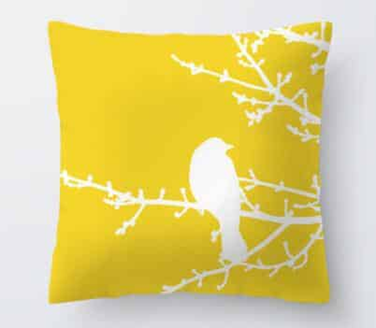 Housse de coussin jaune, motif 18