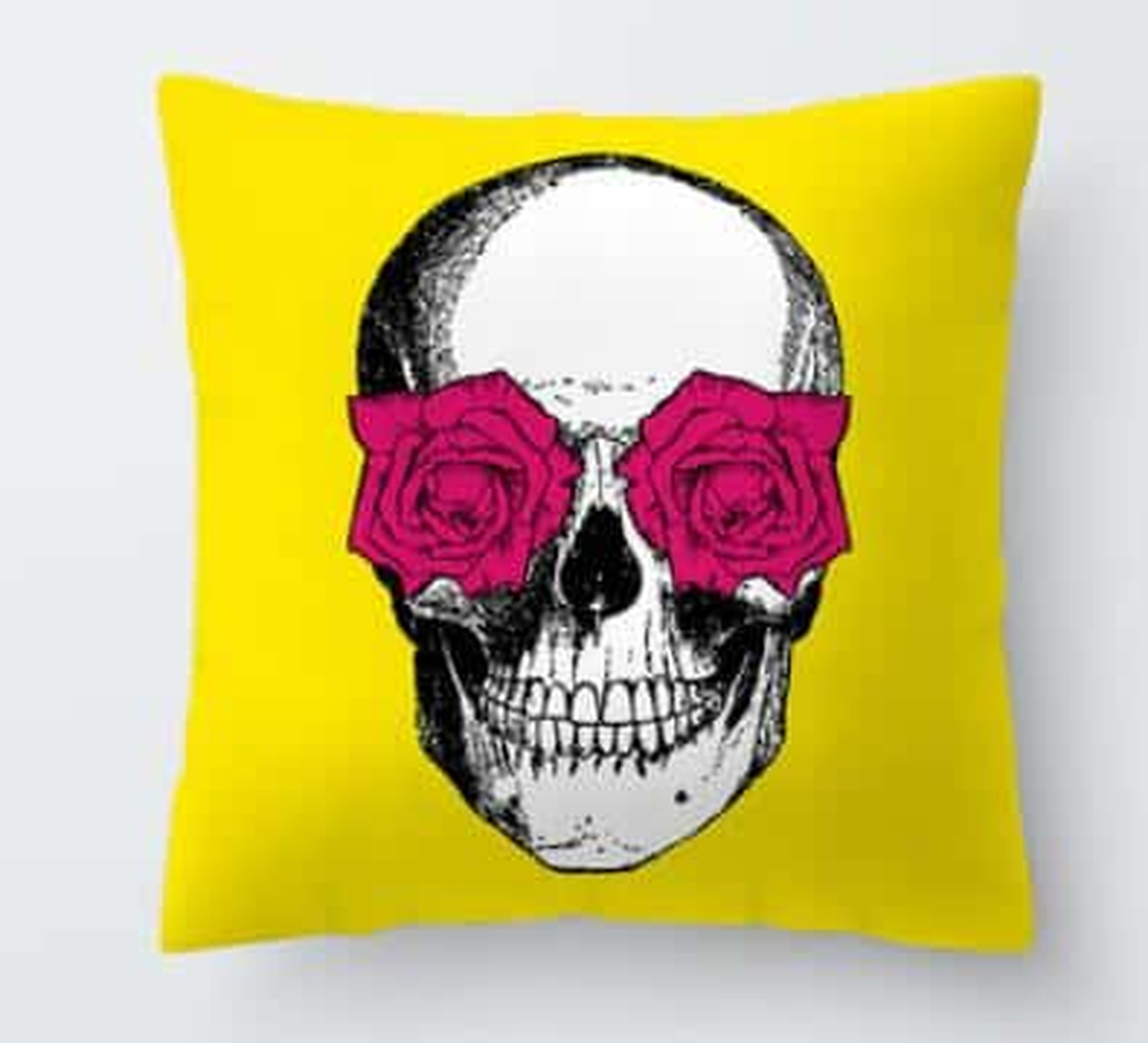 Housse de coussin jaune, motif 19