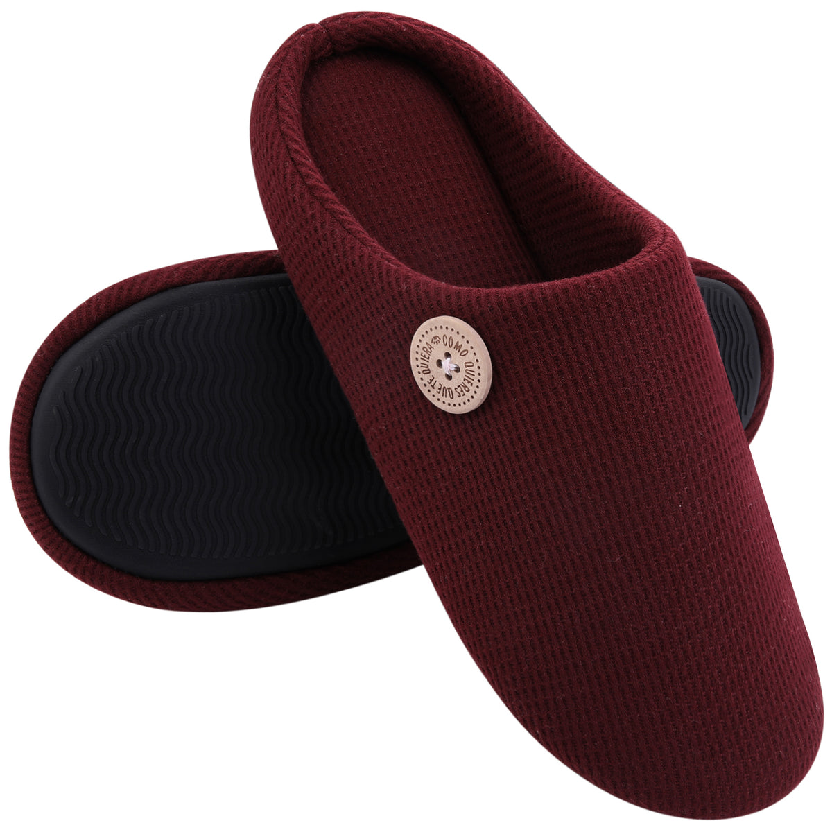 Chaussons homme bordeaux, packshot fournisseur authentique