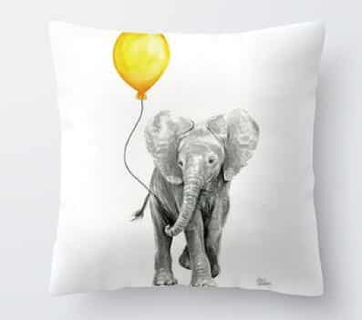 Housse de coussin jaune, motif 21