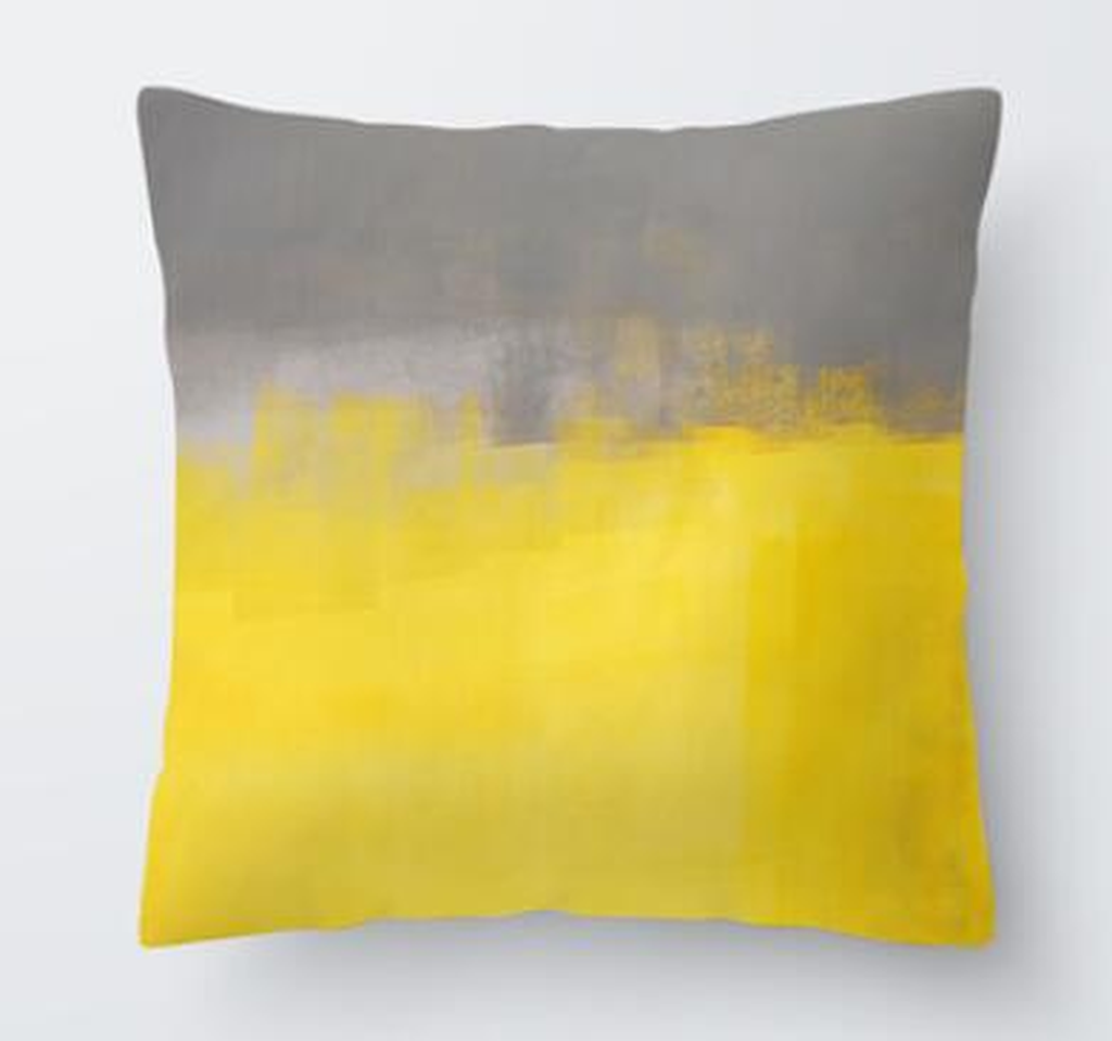 Housse de coussin jaune, motif 27