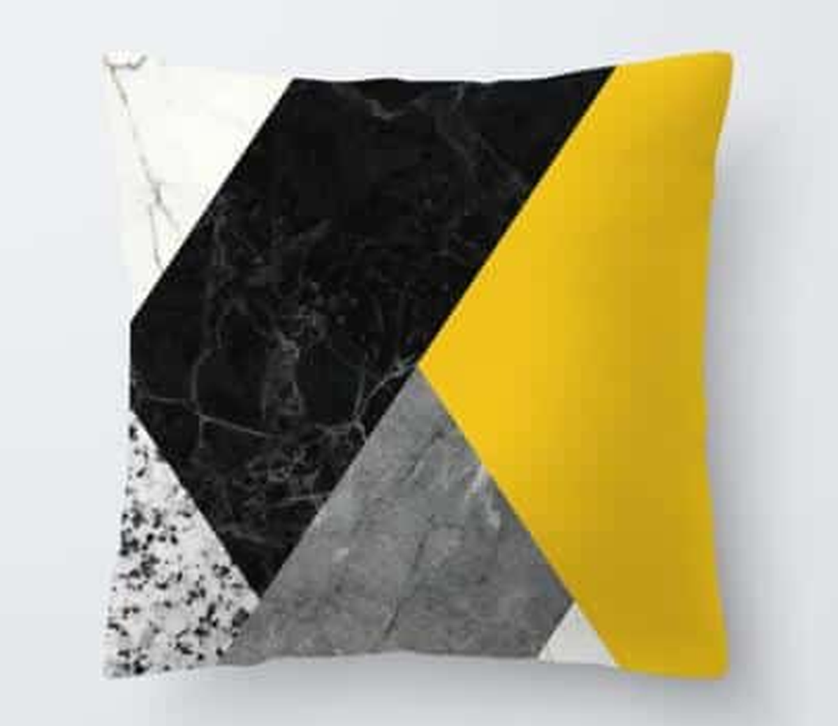Housse de coussin jaune, motif 30