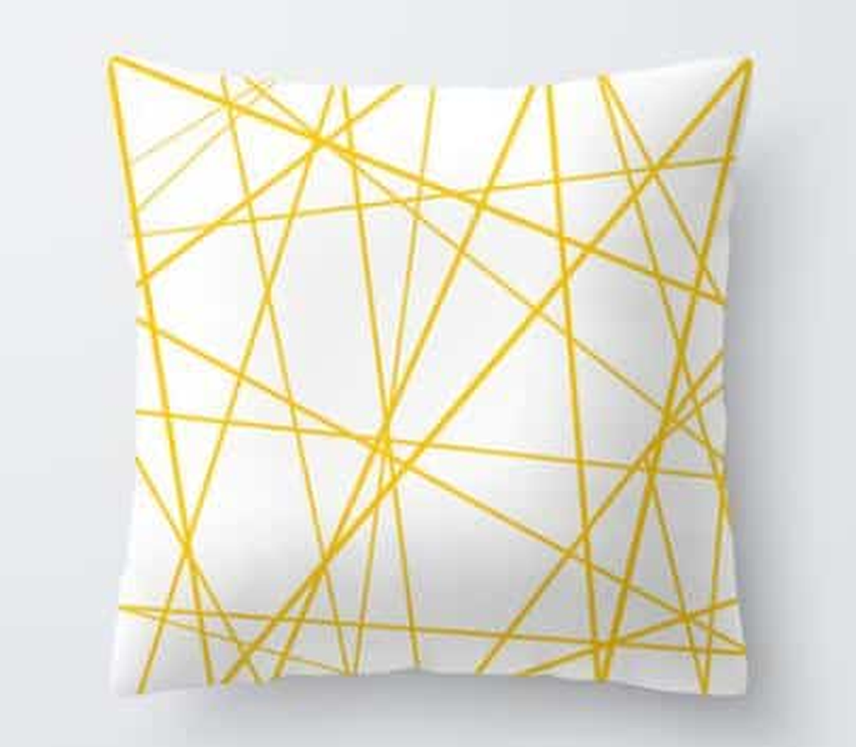 Housse de coussin jaune, motif 32