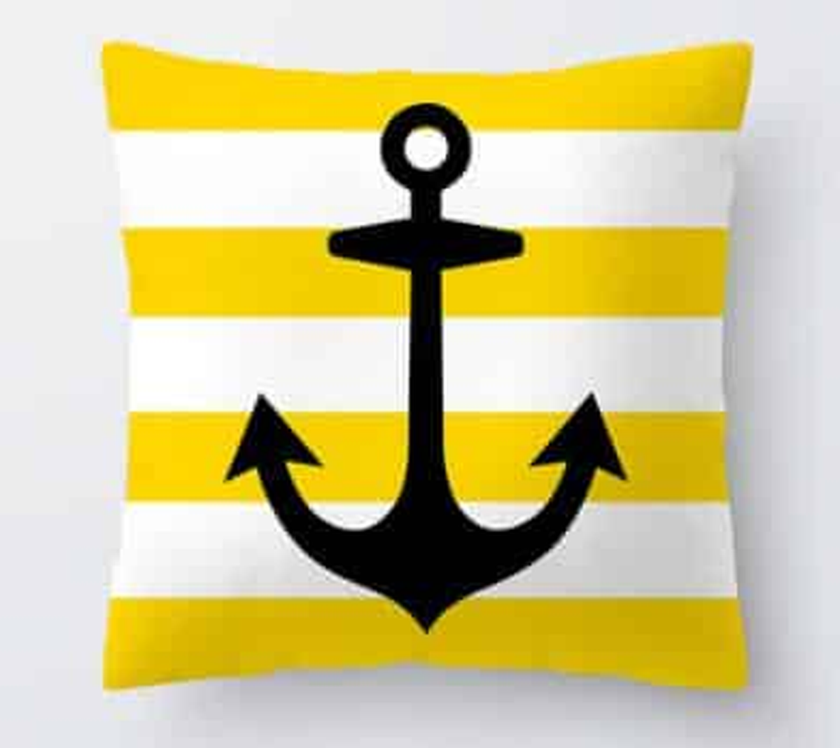 Housse de coussin jaune, motif 34