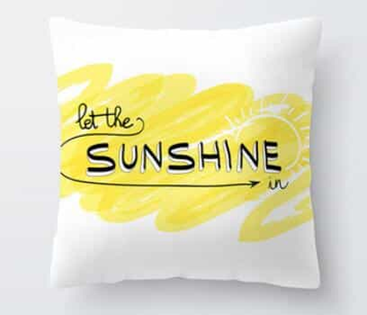 Housse de coussin jaune, motif 35