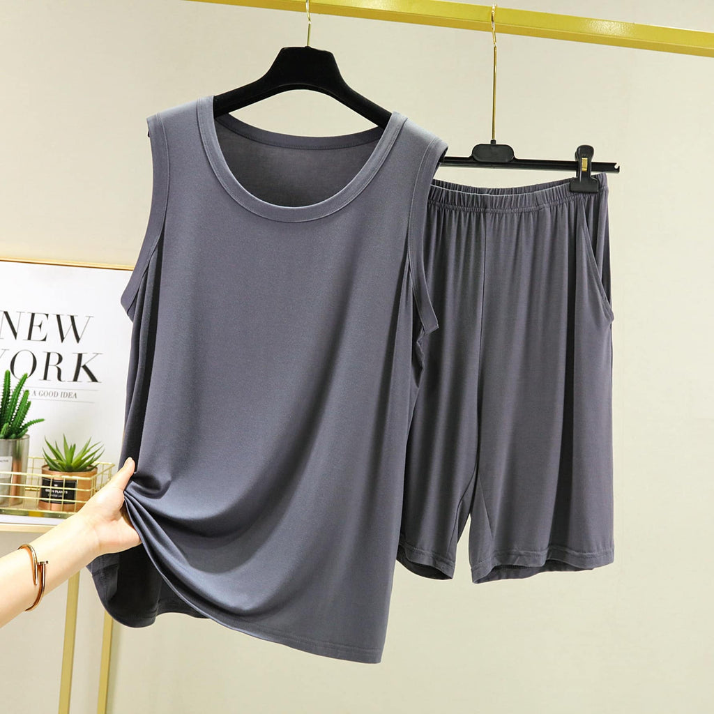 Pyjama d'été pour hommes short et débardeur