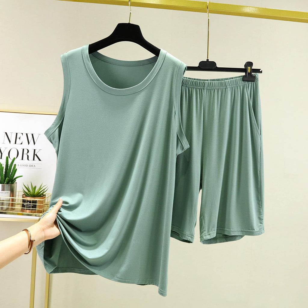 Pyjama d'été pour hommes short et débardeur