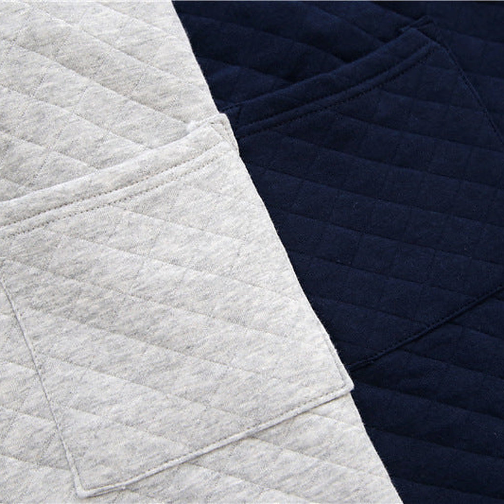 Detail des piqures en losanges du coton matelasse