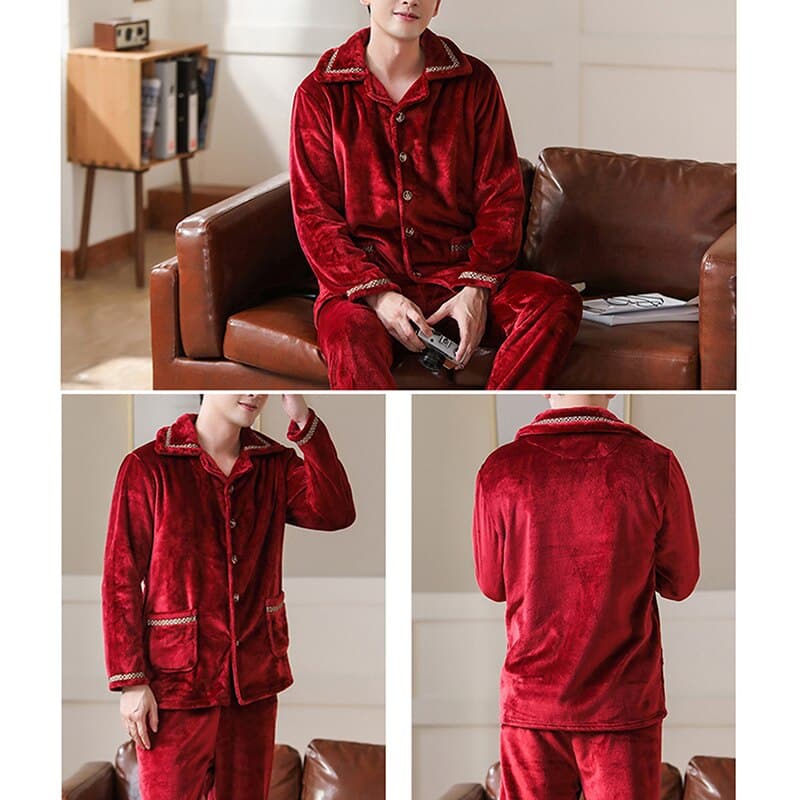 Pyjama cocooning pour homme élégant en flanelle