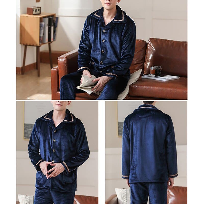 Pyjama cocooning pour homme élégant en flanelle