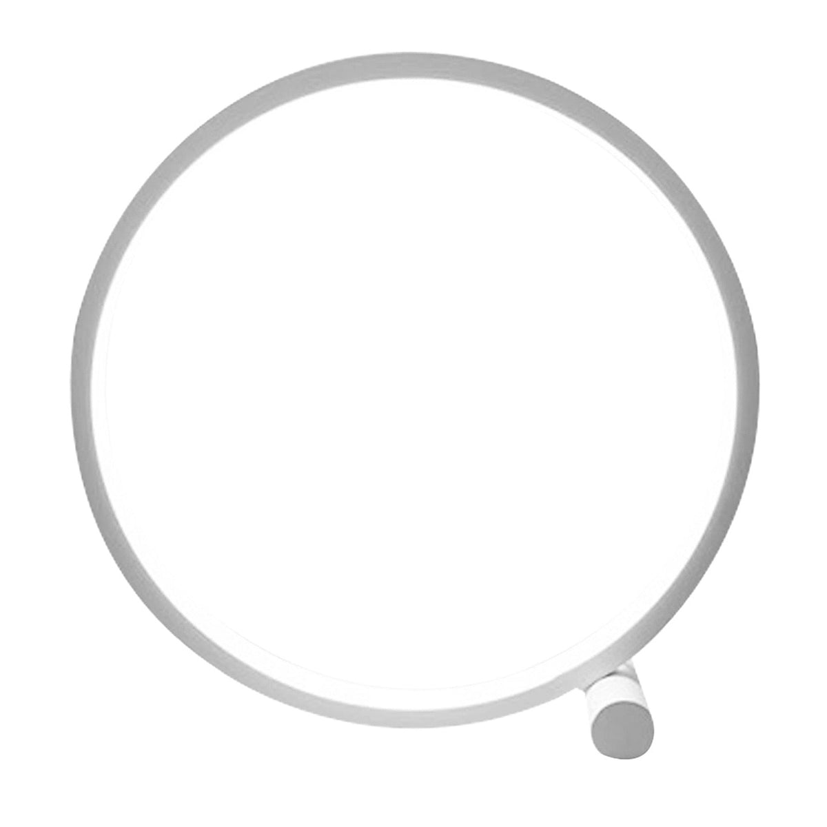 Lampe de table LED circulaire blanche, le cercle en entier