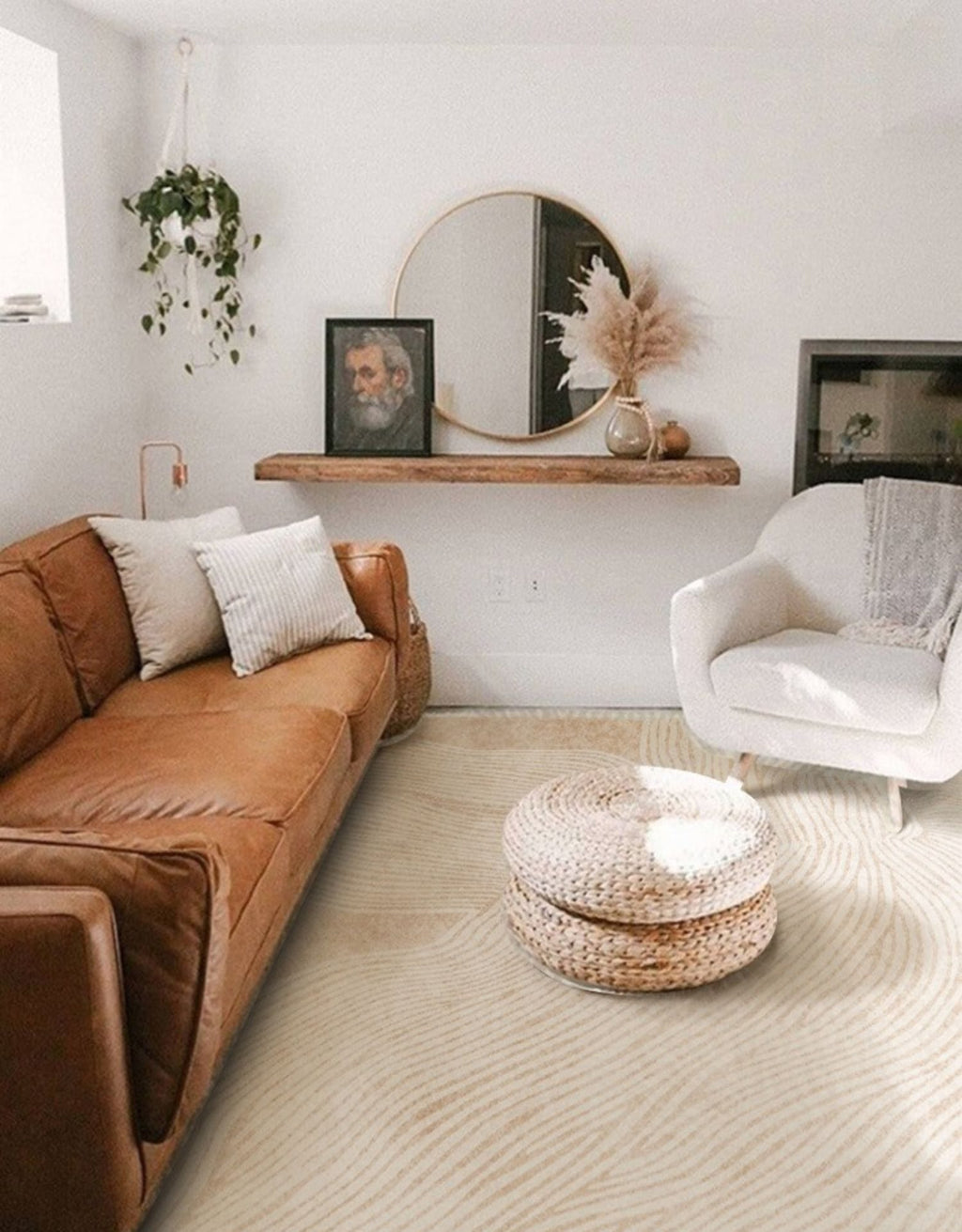 Tapis cocooning effet jardin zen
