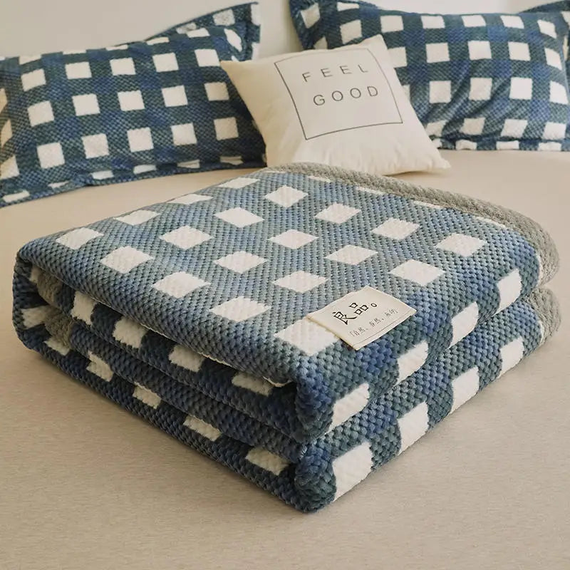Grand plaid tricotée au crochet