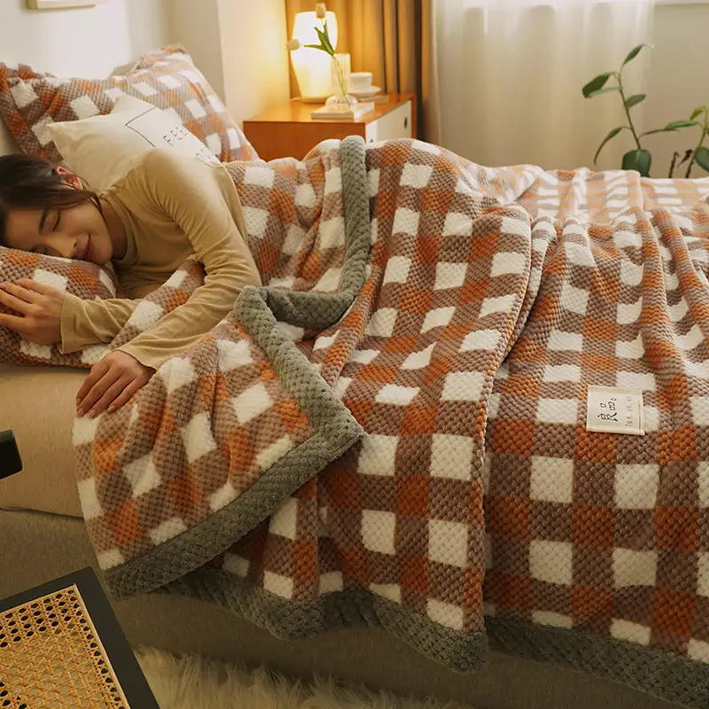 Grand plaid tricotée au crochet
