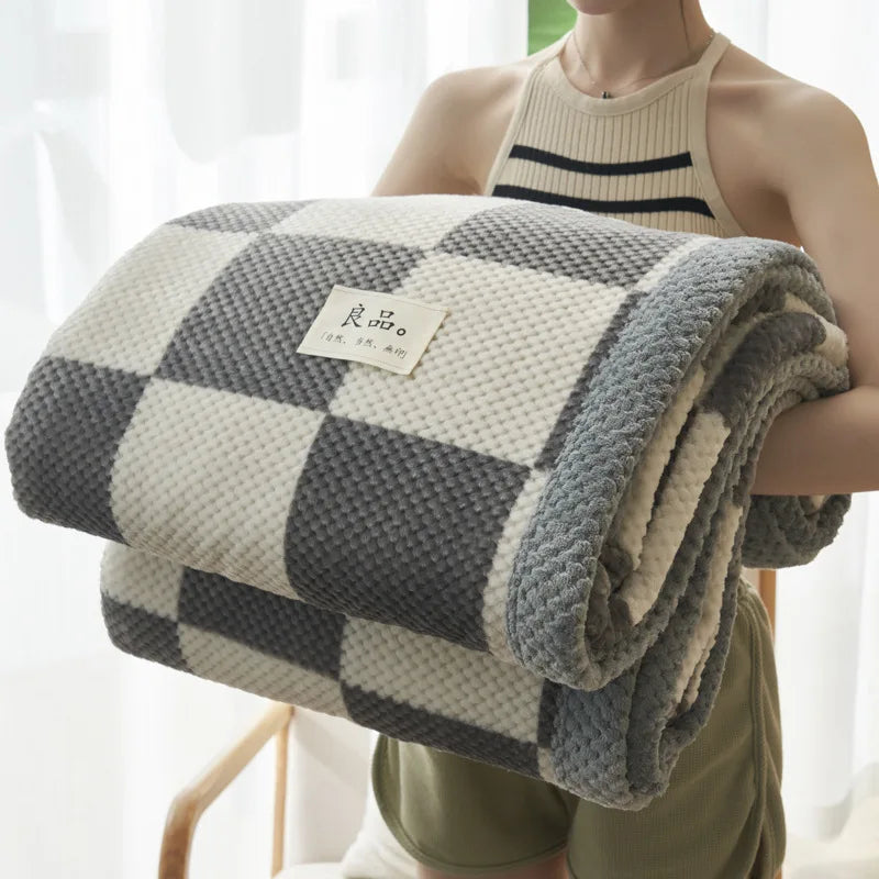 Grand plaid tricotée au crochet
