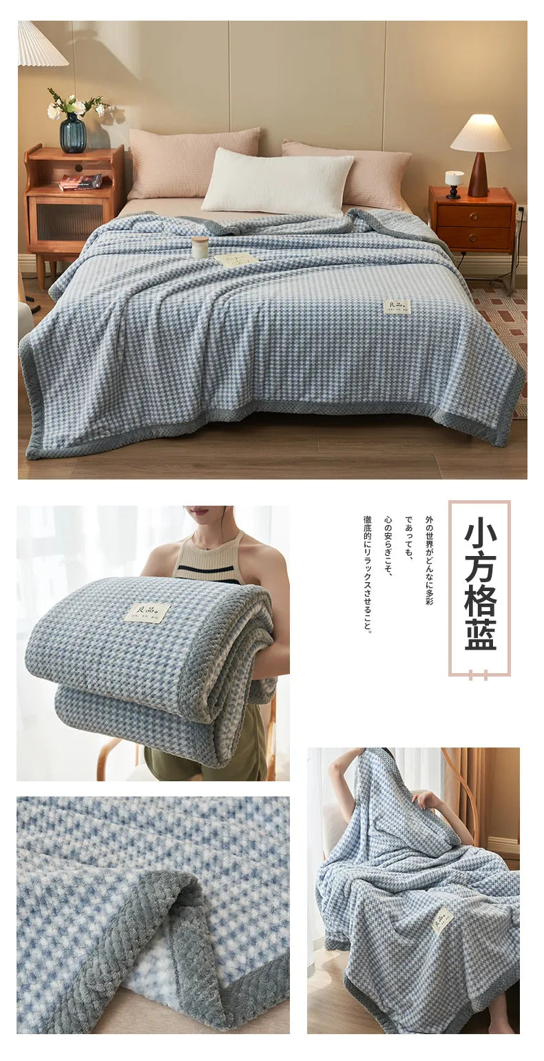 Grand plaid tricotée au crochet