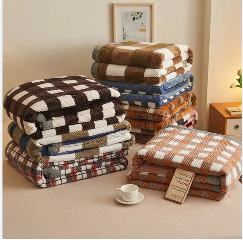 Grand plaid tricotée au crochet