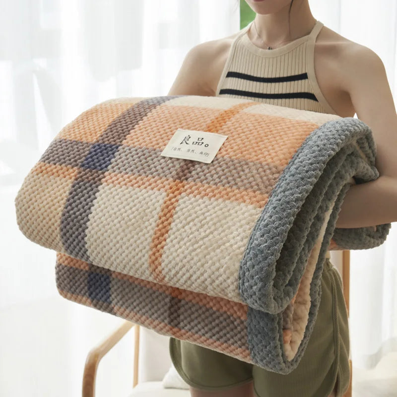 Grand plaid tricotée au crochet