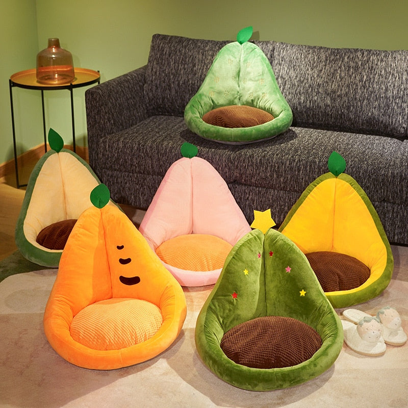 Pouf enfant en forme de fruit