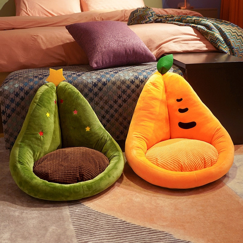 Pouf enfant en forme de fruit