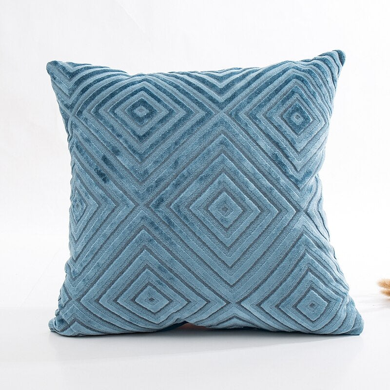 Coussin graphique en velours